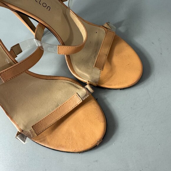 Tamara Mellon Beige Strappy Transparent Strap Detail Heel, Size 37 - Picture 12 of 14